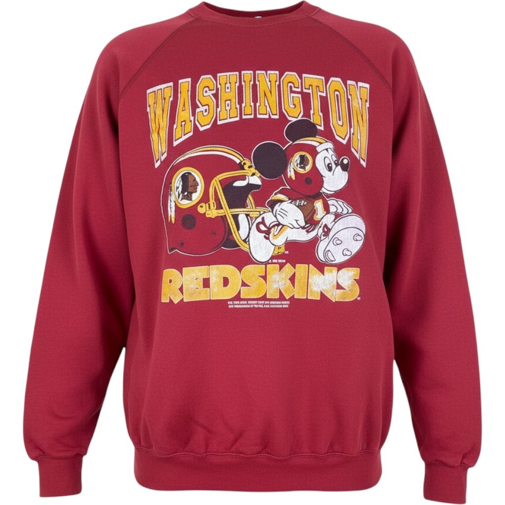 Washington Redskins‎ Mickey Mouse Sweatshirt Artex NFL XL 80s 1988 Vintage